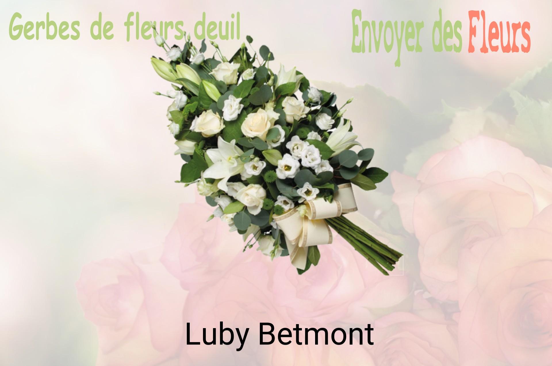 Gerbe de fleurs de deuil livrée à Luby-Betmont